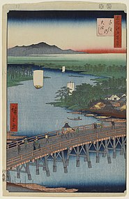 Veliki most Sendžu, Hirošige, 1856