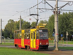 Tramvaj Konstal 105Nz ve Varšavě