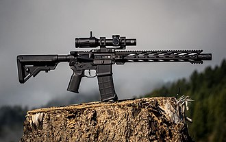 AR-15 featuring a HWK M-LOK Free Float Handguard by STNGR USA 15 mlok-min 95386.original.jpg