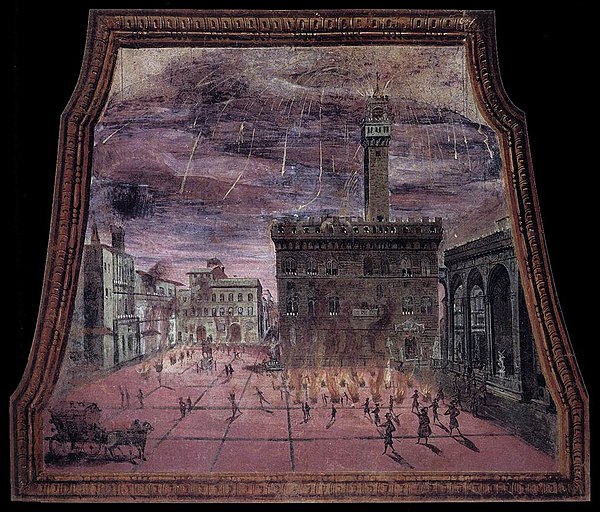 17th century A.D. Saint John's Eve festivities at the Piazza della Signoria.