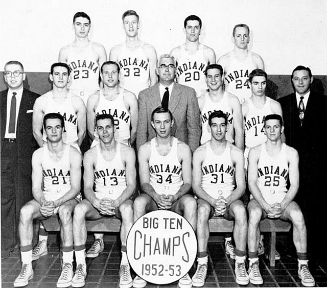 The 1952–53 National champion Indiana Hoosiers