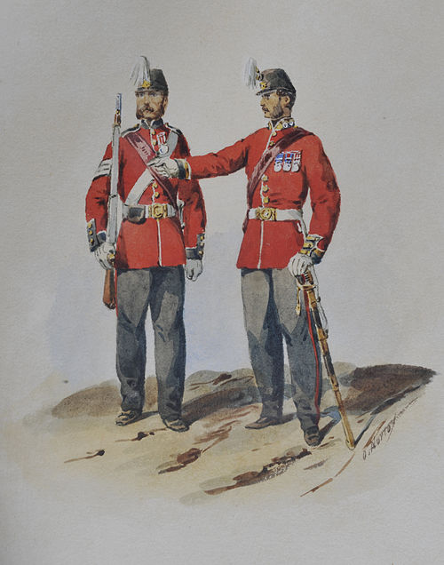 Soldiers of the 1st European Bengal Fusiliers, pre-1862