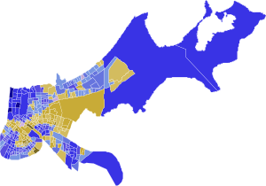 2002 New Orleans mayoral election runoff by precinct.svg