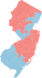 2011 New Jersey State Senat hasil pemilihan peta.svg