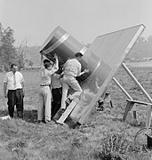 Preliminary satellite tracking tests in a field near JPL[27]