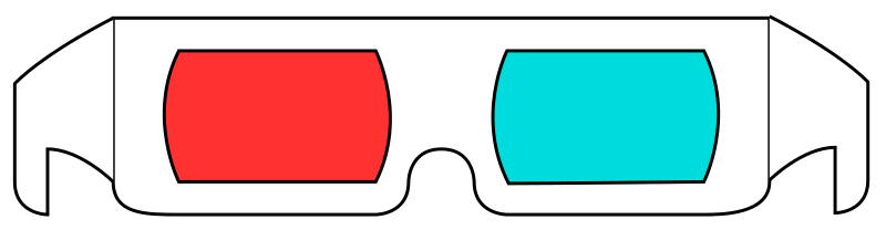 Download File:3d glasses red cyan.svg - WikiVisually