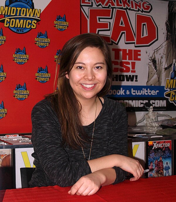 Staples at a signing at Midtown Comics in Manhattan