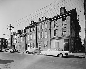 The 700 block of South Front Street in 1961. Widow Maloby's Tavern is the first on the right.