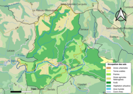 Kleurenkaart met landgebruik.