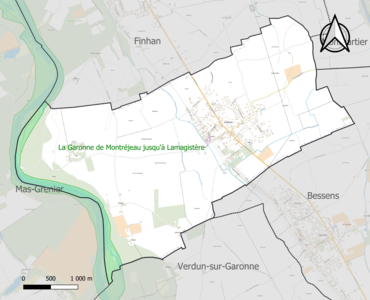 Carte de la ZNIEFF de type 1 sur la commune.