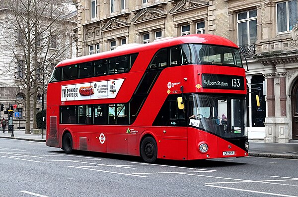 New Routemaster on route 133 in January 2024