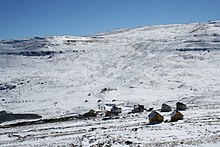 Schnee in den Drakensbergen