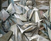 Albert Gleizes, 1910, La Femme aux Phlox (Woman with Phlox), oil on canvas, 81 x 100 cm, exhibited Armory Show, New York, 1913, Museum of Fine Arts, Houston