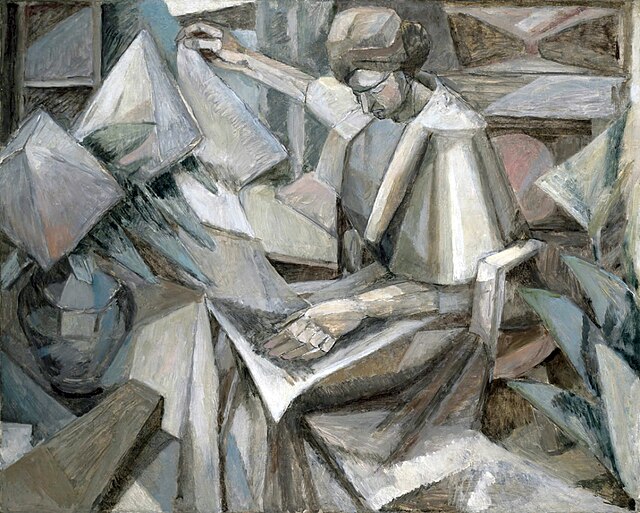Albert Gleizes, 1910, La Femme aux Phlox (Woman with Phlox), oil on canvas, 81 x 100 cm, exhibited Armory Show, New York, 1913, Museum of Fine Arts, H