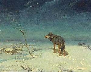 The lone Wolf of Alfred Kowalski-Wierusz