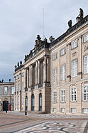 English: Amalienborg Palace in Copenhagen. Deutsch: Schloss Amalienborg, Kopenhagen, Dänemark.