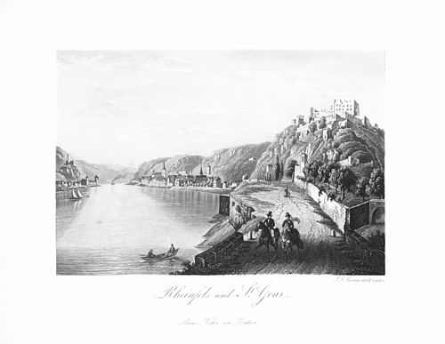 Rheinfels und St. Goar Mainz. Vider von Zabern