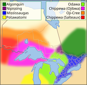 Anishinaabe-Anishinini distribusjonskart.svg