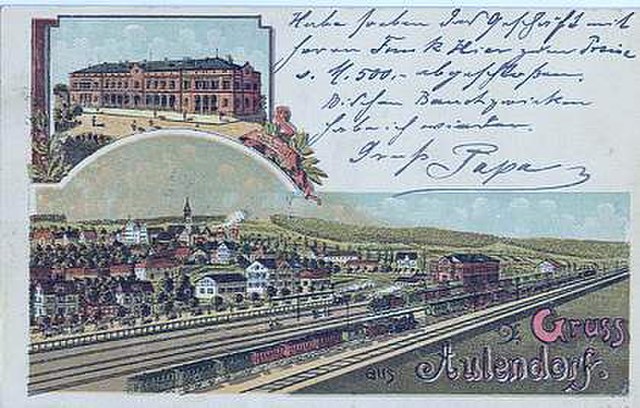 Aulendorf station from a postcard of 1900