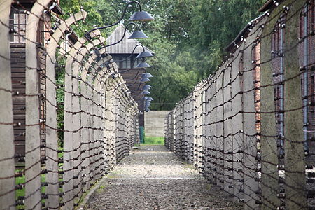 Auschwitz concentration camp fence