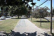 Paseo peatonal ubicado en la avenida Laguna Redonda. Concepción, diciembre de 2019