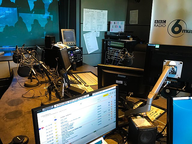 A BBC Radio 6 Music studio in Salford