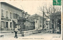 Tramway de la ligne 16 de l'ancien tramway de Lyon à Meyzieu, avant la Première Guerre mondiale