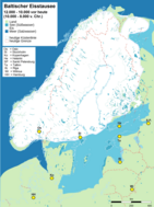 O lago Glacial Báltico há uns 10 000-12 000 anos atrás