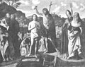 Benedetto Diana, Battesimo di Cristo con i santi Paolo, Giacomo, Agostino e Girolamo, Vercelli, Museo Borgogna