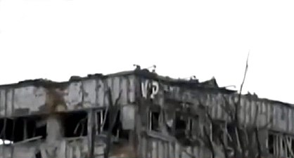 Bâtiment détruit à Debaltseve.