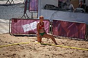 Deutsch: Beachhandball bei den Olympischen Jugendspielen 2018; Tag 4, 10. Oktober 2018; Mädchen, Vorrunde, Gruppe A - Ungarn-Chinese Taipei (Taiwan) 2:0 English: Beach handball at the 2018 Summer Youth Olympics at 10 October 2018 – Girls Preliminary Round Group A‎ – Hungary-Chinese Taipei 2:0