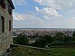 Bergamo, Blick von Città alta (obere Stadt) auf Città bassa (untere Stadt) von der Chiesa di S Andrea al Pozzo Bianco