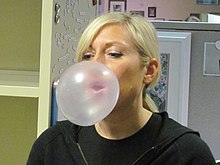 Bubblegum bubble Blowing bubble gum.jpg