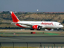 Boeing 787-8 der Avianca in Madrid-Barajas