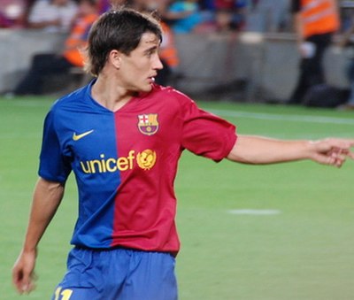 Bojan playing in the 2008 Joan Gamper Trophy against Boca Juniors