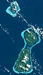 Bora Bora, Taha'a och Ra'iātea från rymden