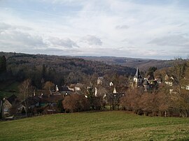 Eine allgemeine Ansicht von Moutier-Rozeille