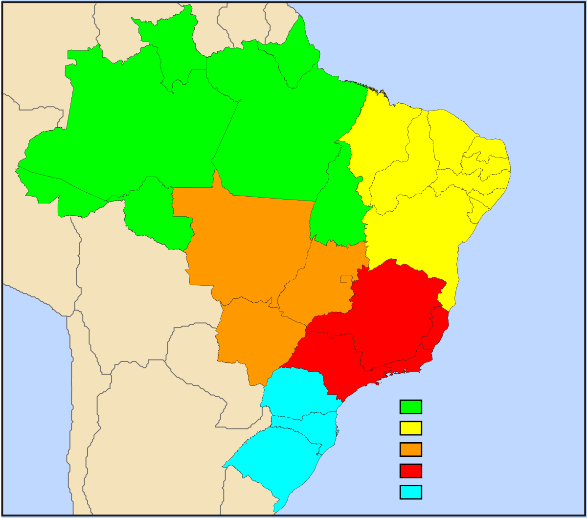 Штаты Бразилии. Прибрежные штаты Бразилии. States of Brazil. Штат Амазонас Бразилия на карте.