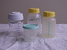Breast milk storage containers bottles