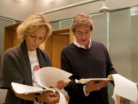 Jenny Seagrove and Nigel Havers rehearsing