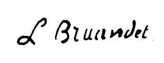 signature de Lazare Bruandet