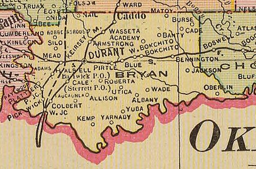 Map of Bryan County, 1909