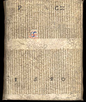 Bogbind fra 1600-tallet med pergamentmakulatur
