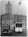 Linie 71 vor dem Roten Rathaus, Januar 1955