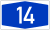 Bundesautobahn 14 number.svg