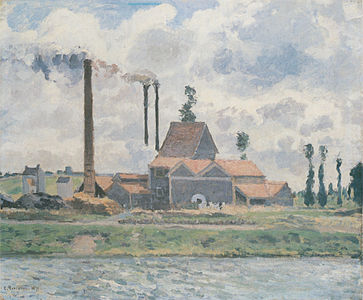 Usine près de Pontoise, Camille Pissarro, 1873.