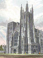 Canterbury Cathedral, view of the Western Towers engraved by J.LeKeux after a picture by G.Cattermole, 1821 edited.jpg