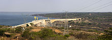 Панорама ГЭС Капанда с правого берега