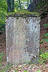 Road construction monument