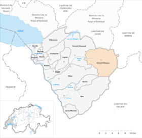 Расположение Ормонт-Дессус